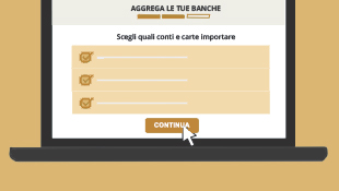 Schermata scelta dei conti da importare.
