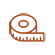 Icon representing a tailor&rsquo;s measuring tape.
